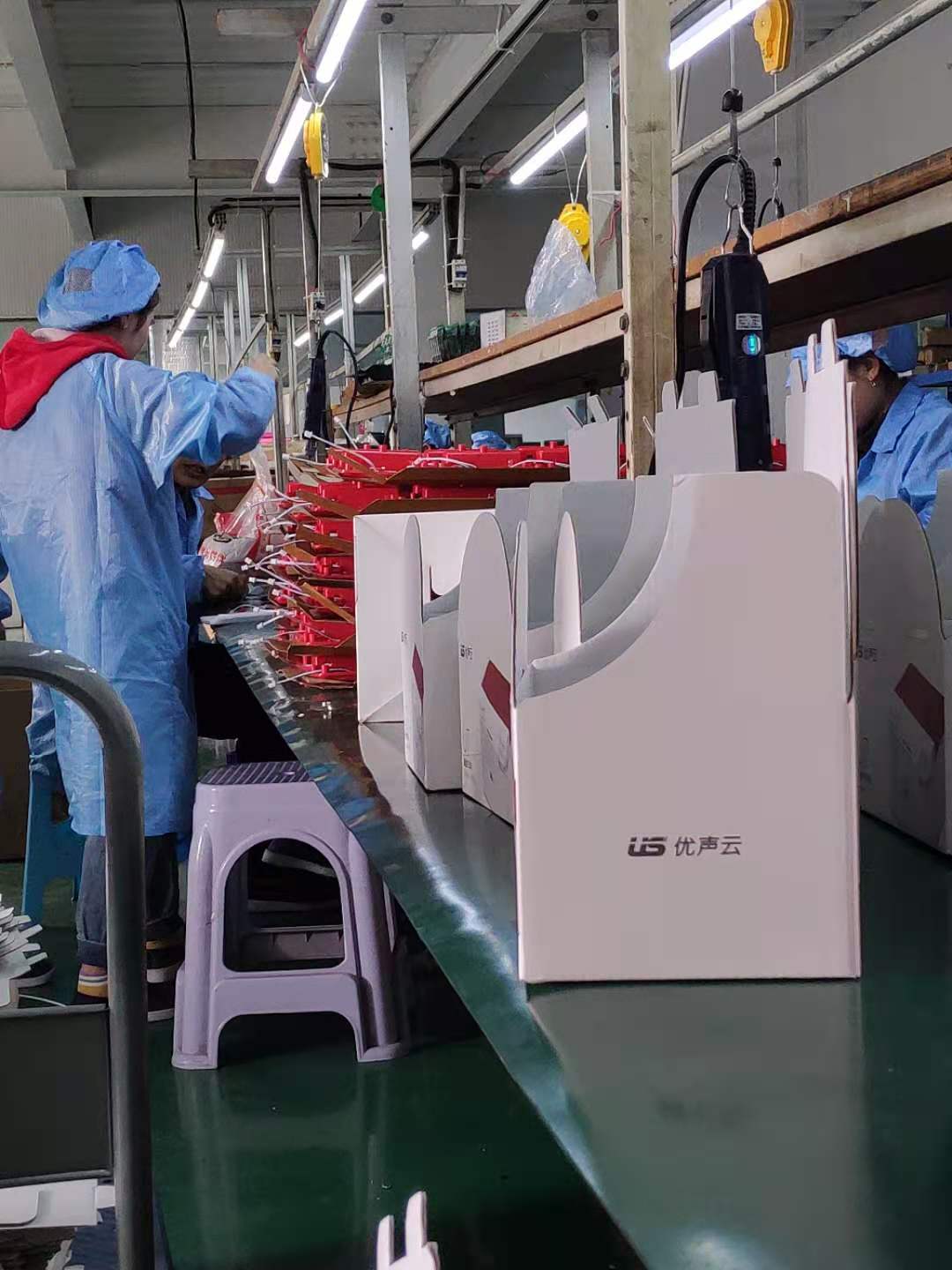 优声云智能外卖打印机强悍的生产能力,实拍工厂车间_技术